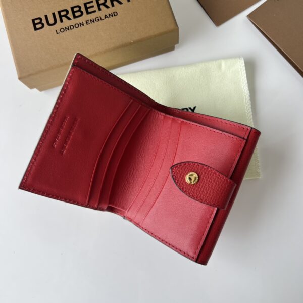 Burberry House Check Pattern Short Wallet - Red - Image 3