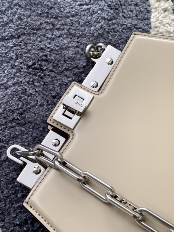 Fendi Peekaboo Cut Small Bag - Gray - Image 2