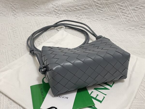 Bottega Veneta Woven Mini Round Square Bag - Gray - Image 2